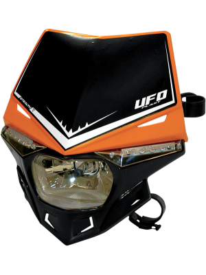 Универсална маска с LED фар UFO Stealth 12V/35W - Black/Orange